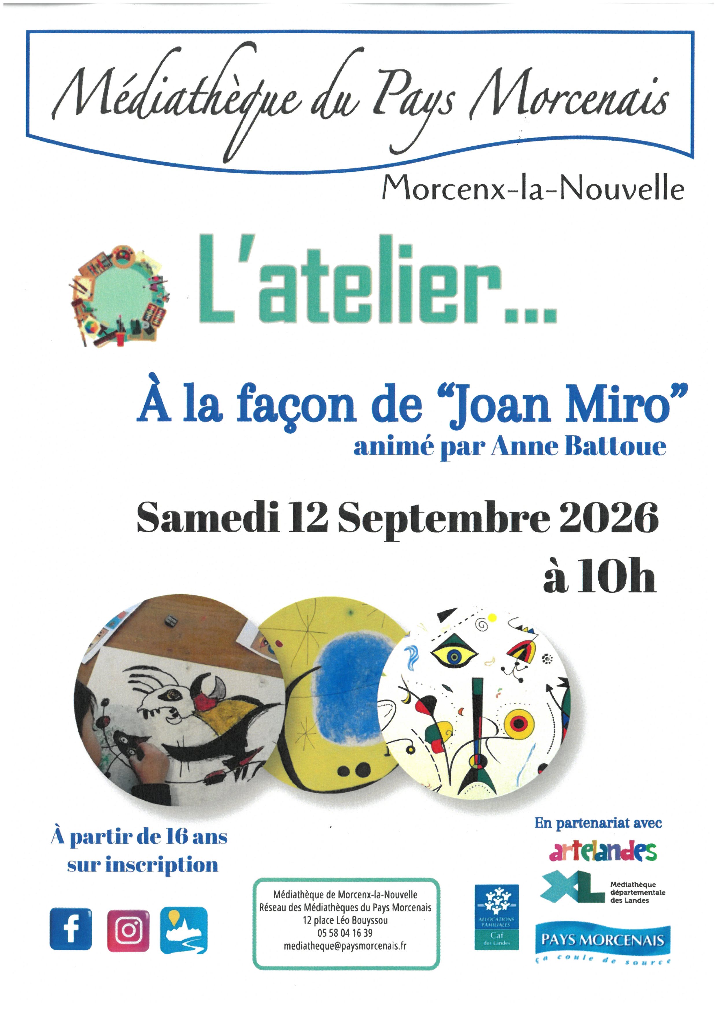 L'atelier à la façon de "Joan Miro"