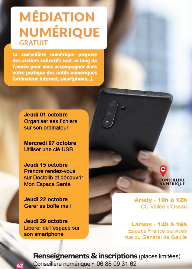 Atelier numérique à Laruns - Libérer de l’espace sur son smartphone
