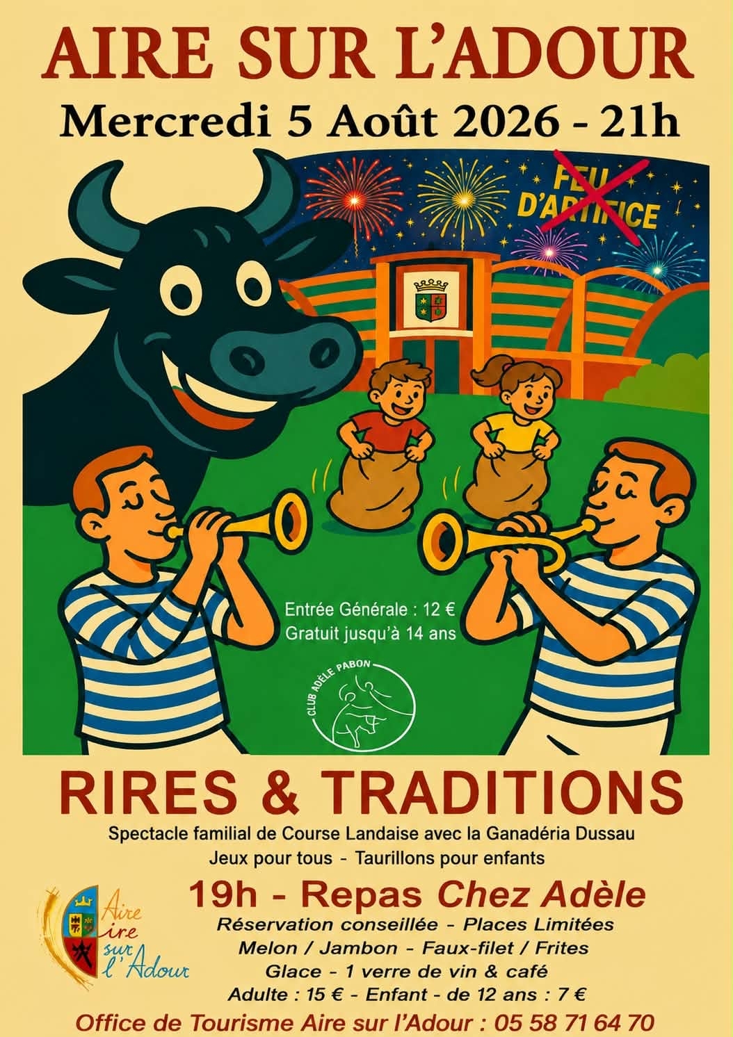 Spectacle Rires et Traditions et repas chez Adèle