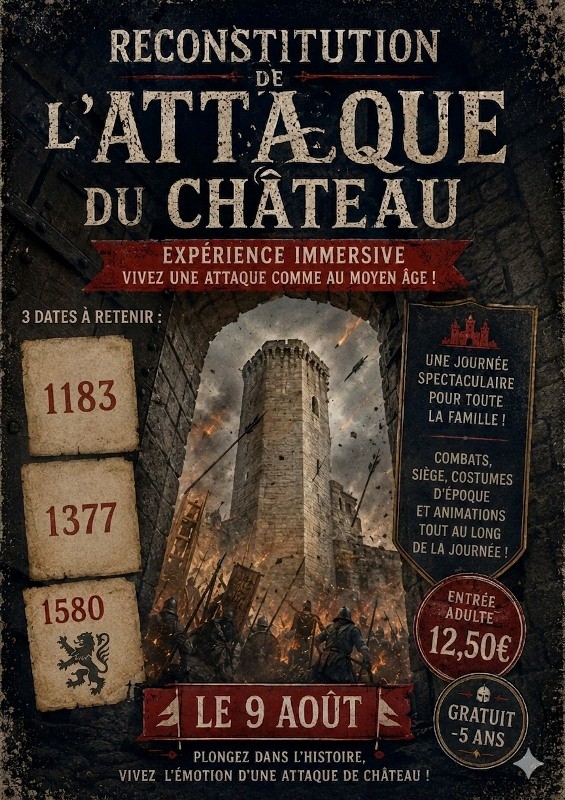 Reconstitution de l'attaque du château de Bour ...