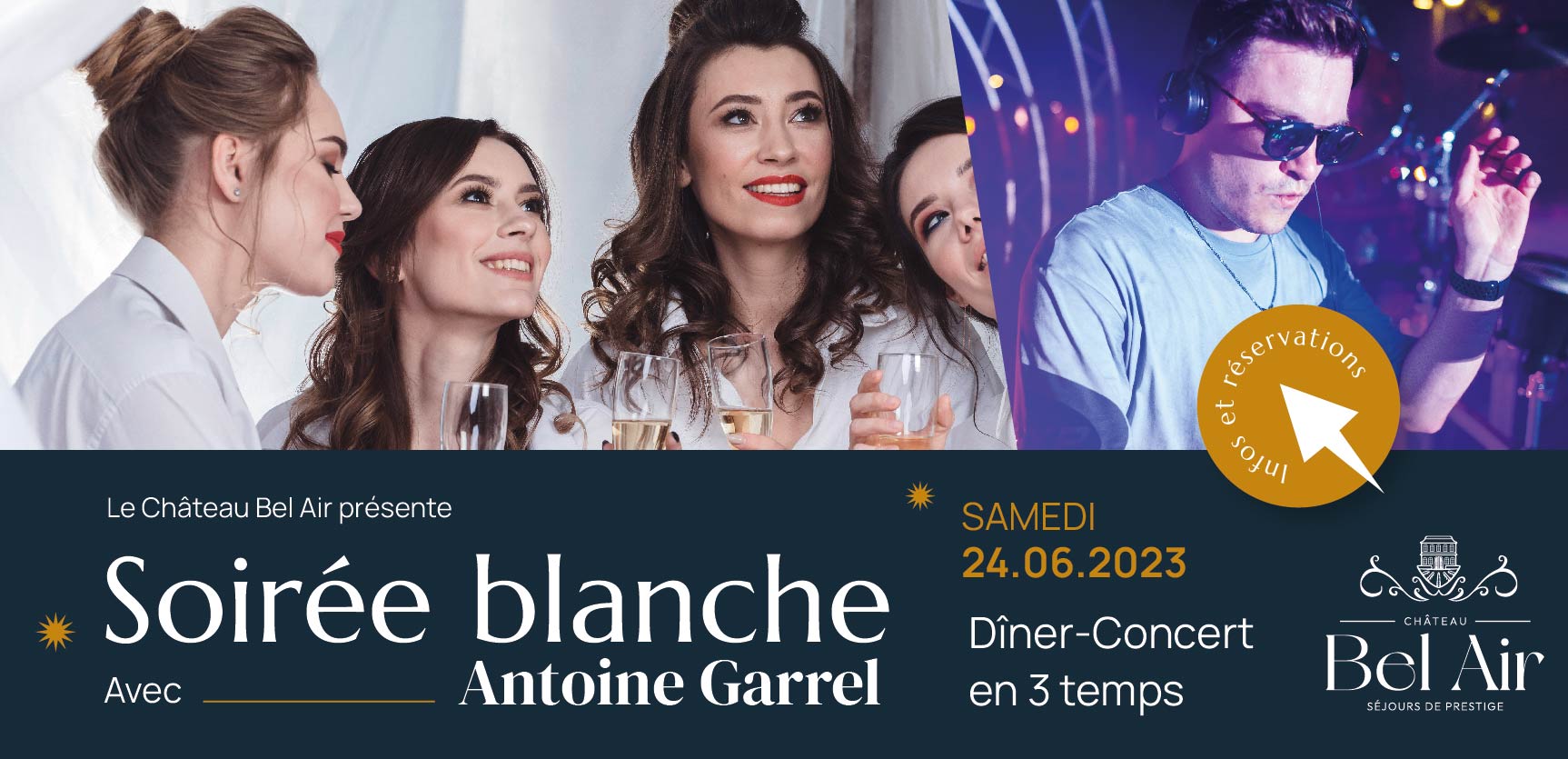 Soirée Blanche avec Antoine Garrel au Château Bel Air