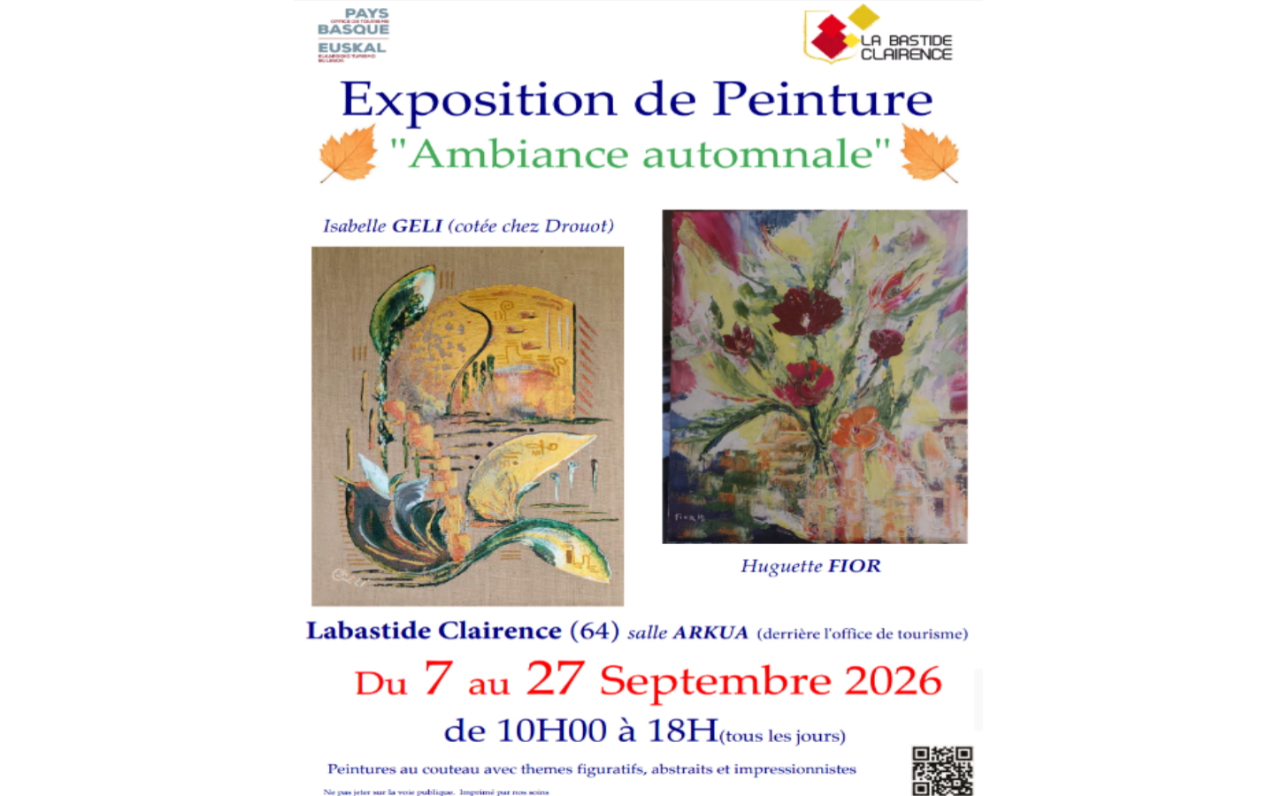 Exposition de Peinture au couteau