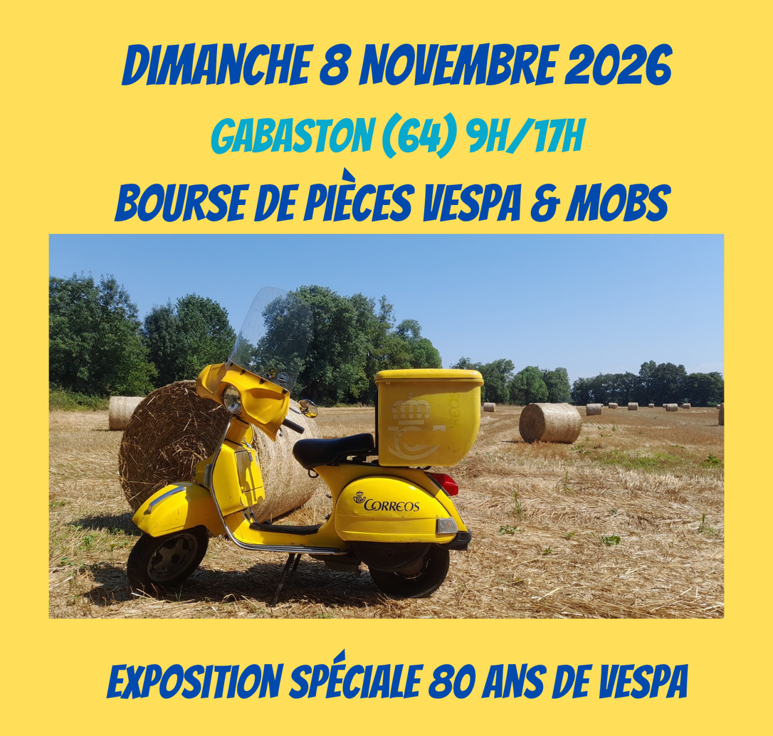 Exposition et bourse de pièces Vespa et mobs