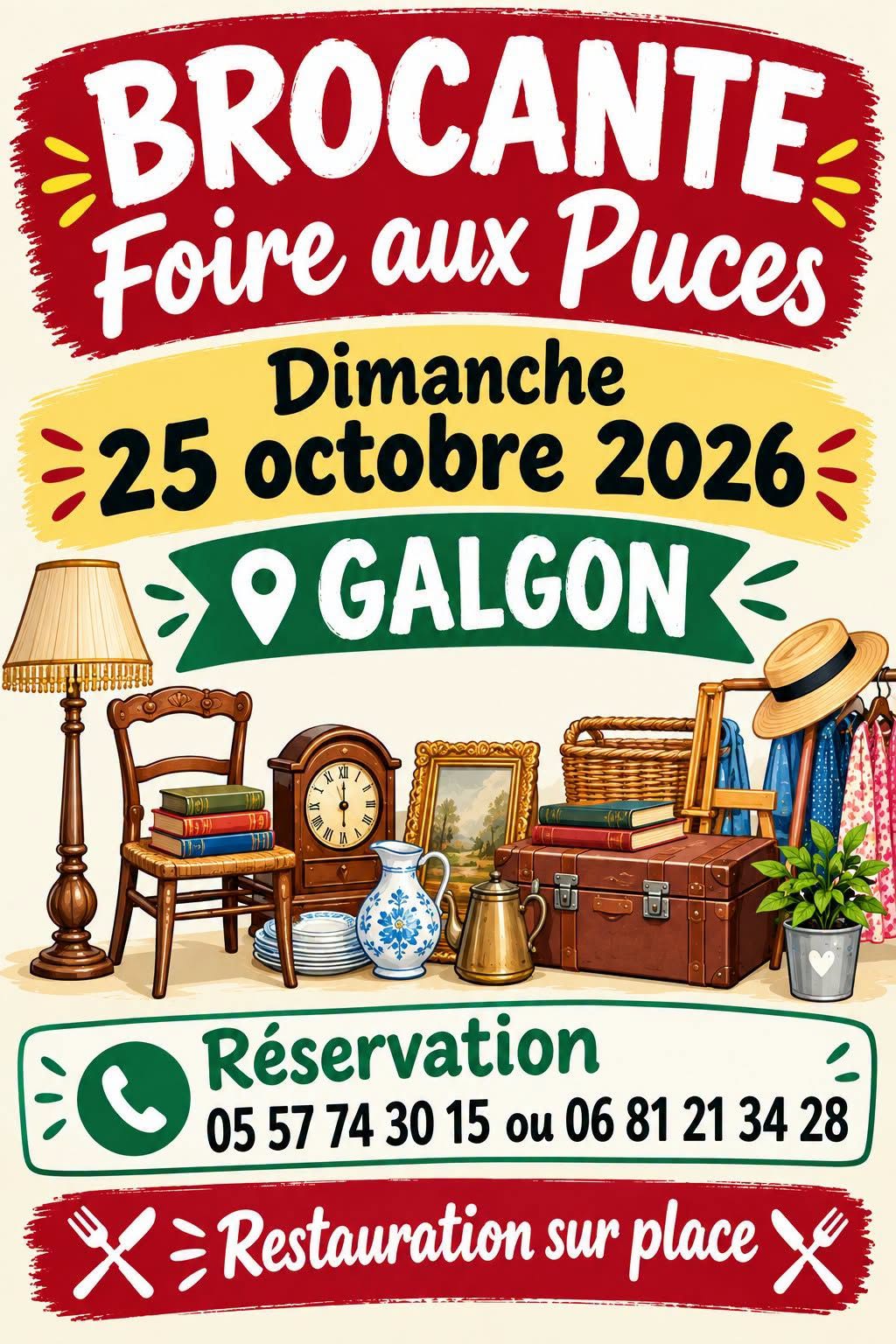 Brocante et foire aux puces à Galgon