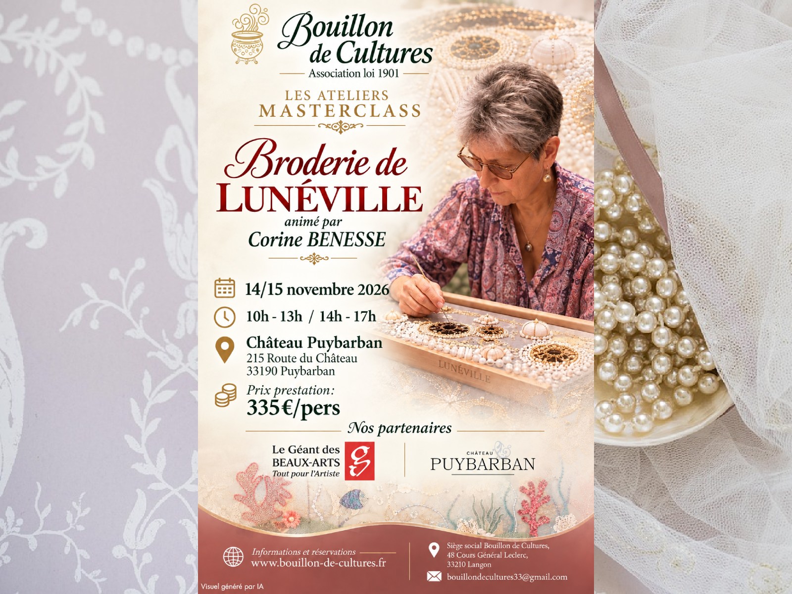 LES ATELIERS MASTERCLASS : Broderie de Lunéville