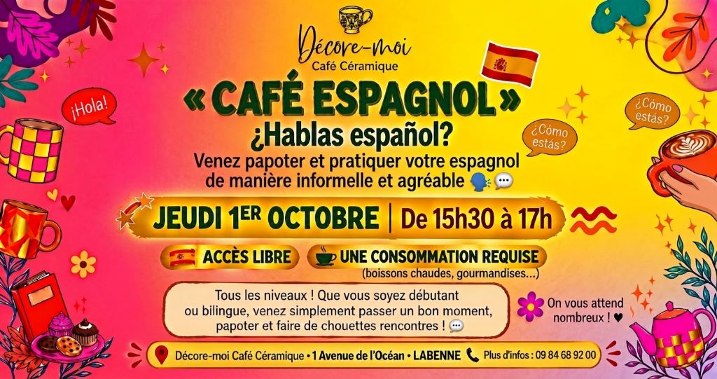 Café Espagnol : venez papoter et échanger en espagnol