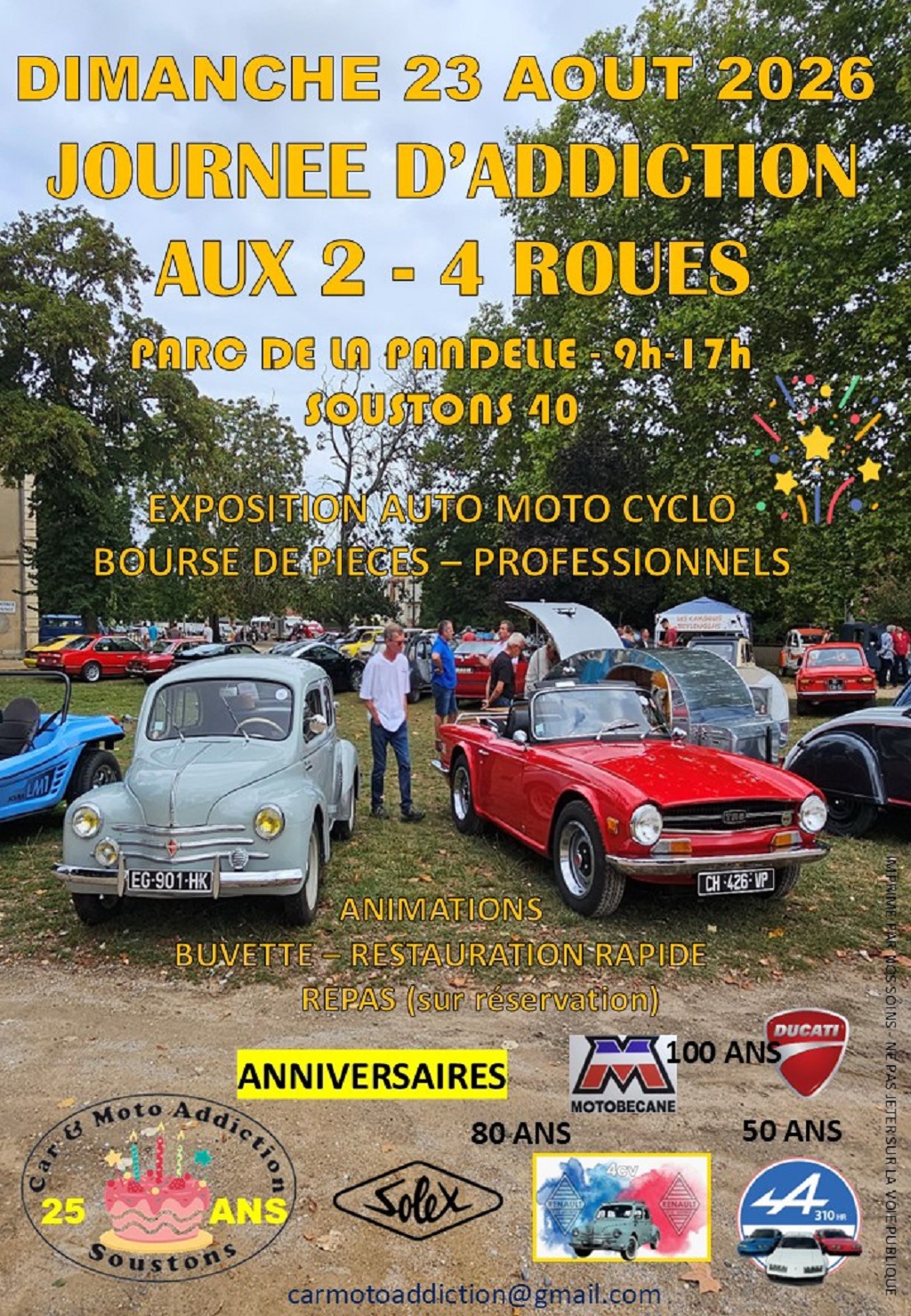 Journée d'addiction aux 2 - 4 roues