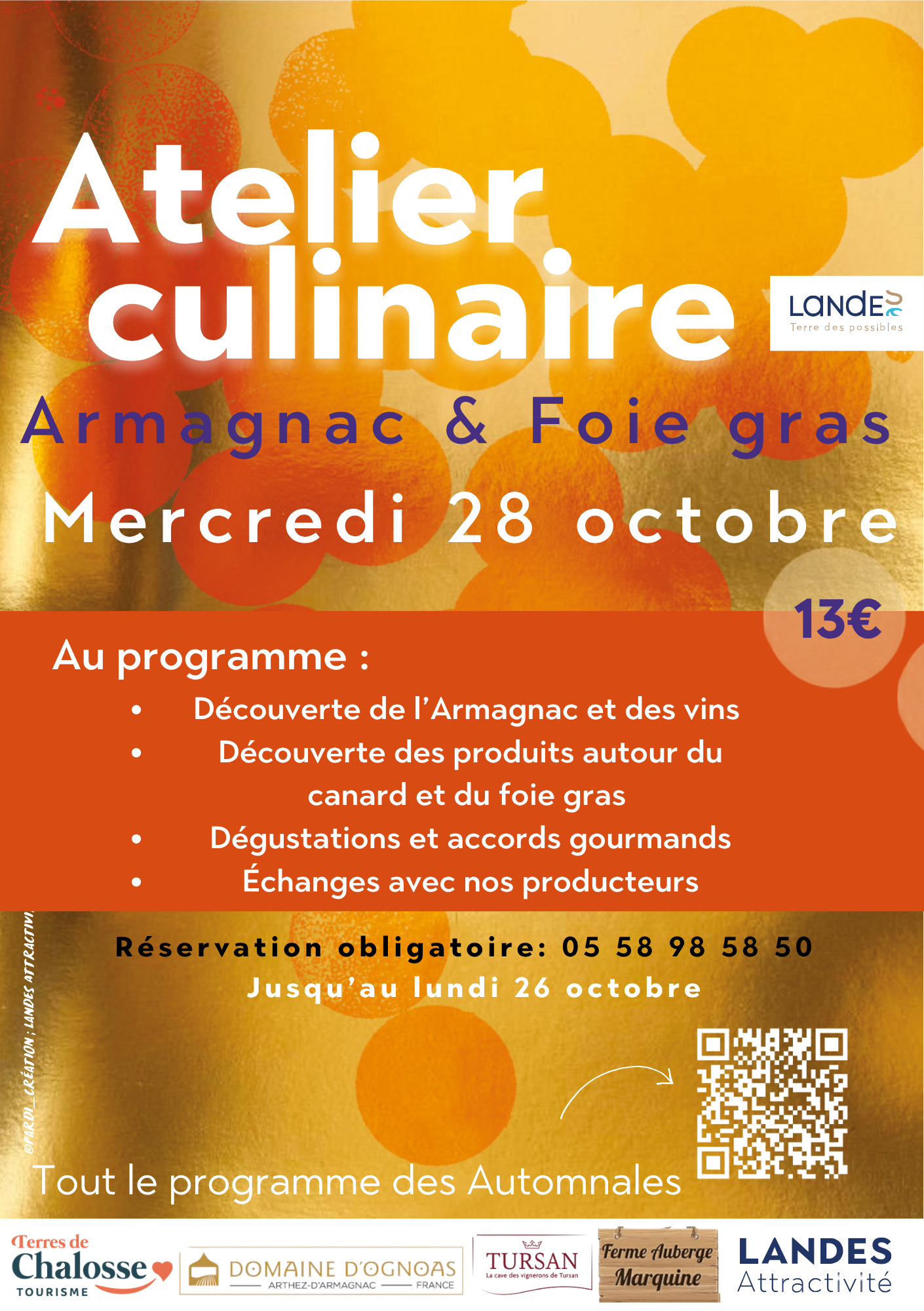 Atelier culinaire "Automnales du foie gras et de l'armagnac"