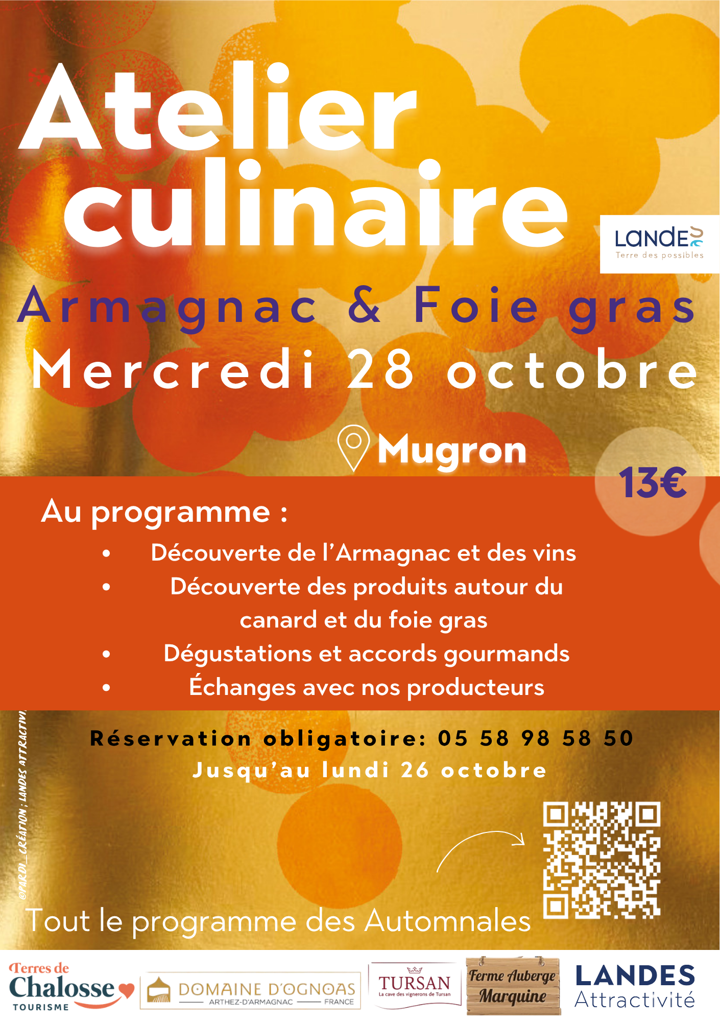 Atelier culinaire "Automnales du foie gras et de l'armagnac"
