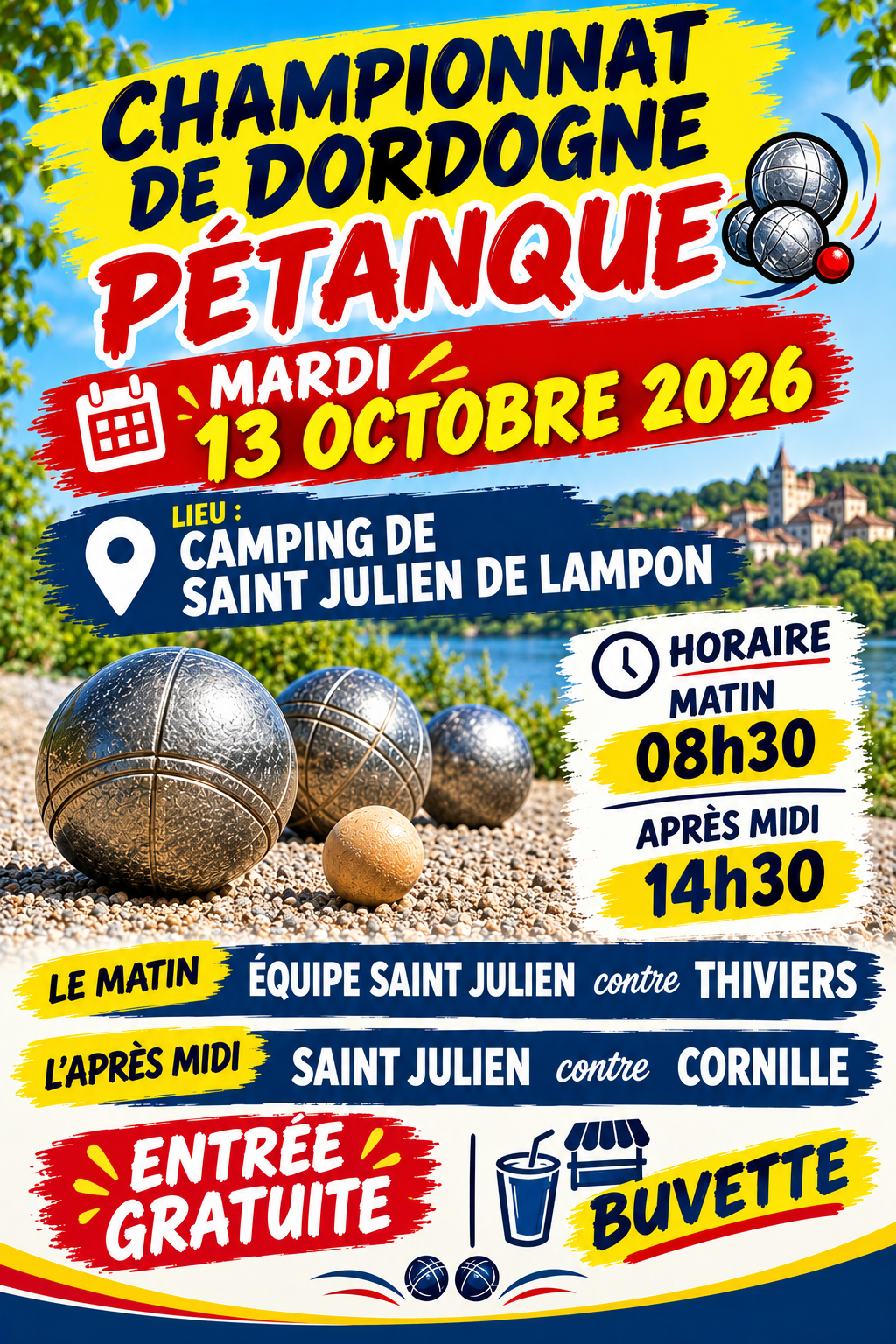 Championnat de Dordogne de pétanque – Saint-Julien-de-Lampon