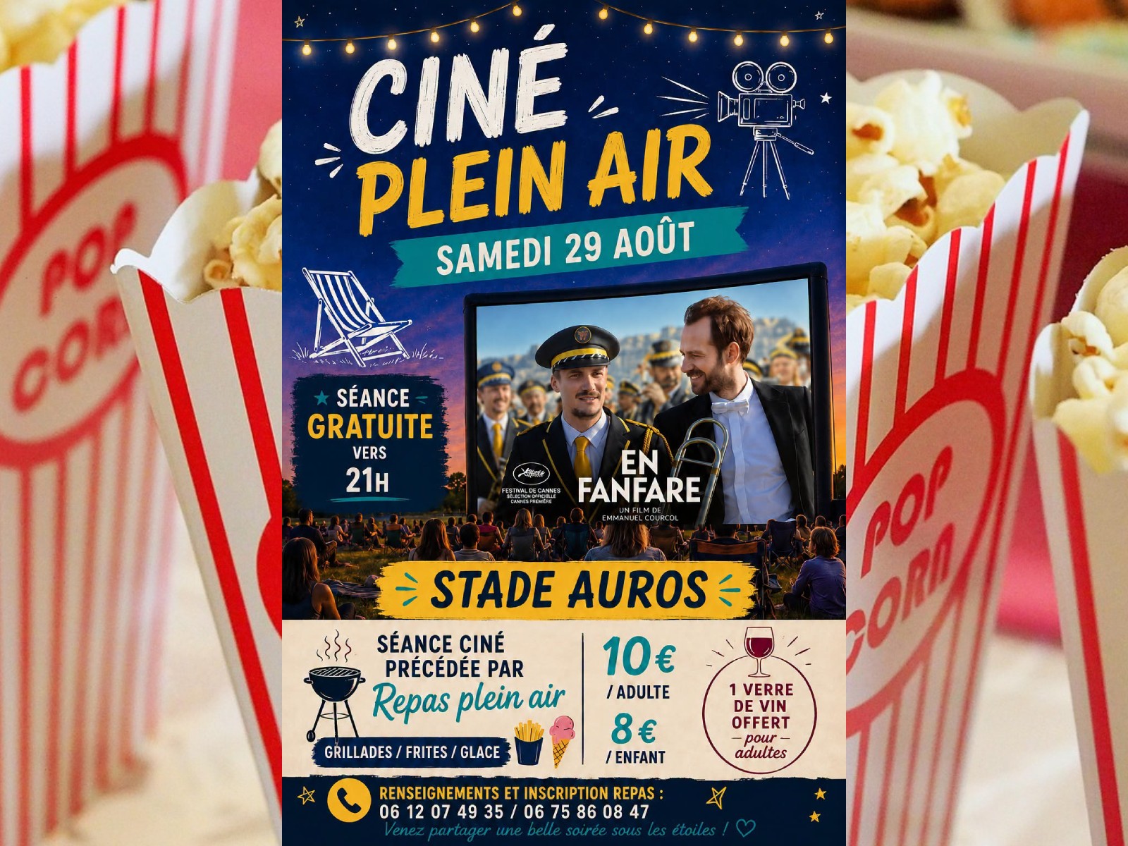 Soirée grillades et ciné plein air 