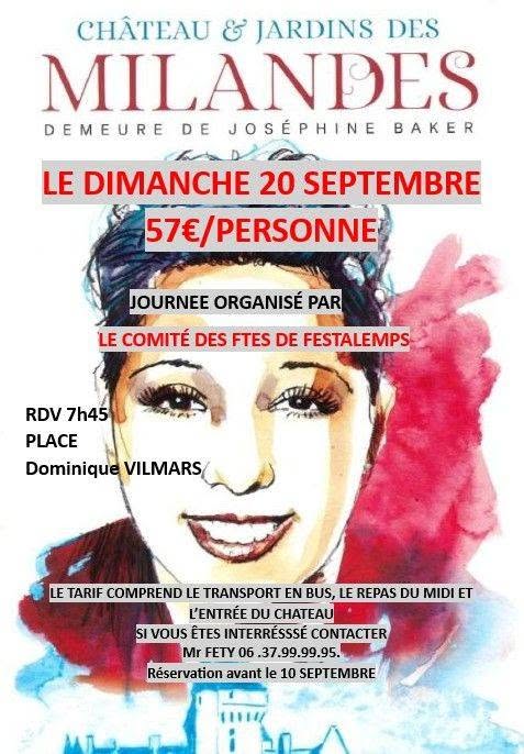 Journée au château des Milandes - départ Festa ...