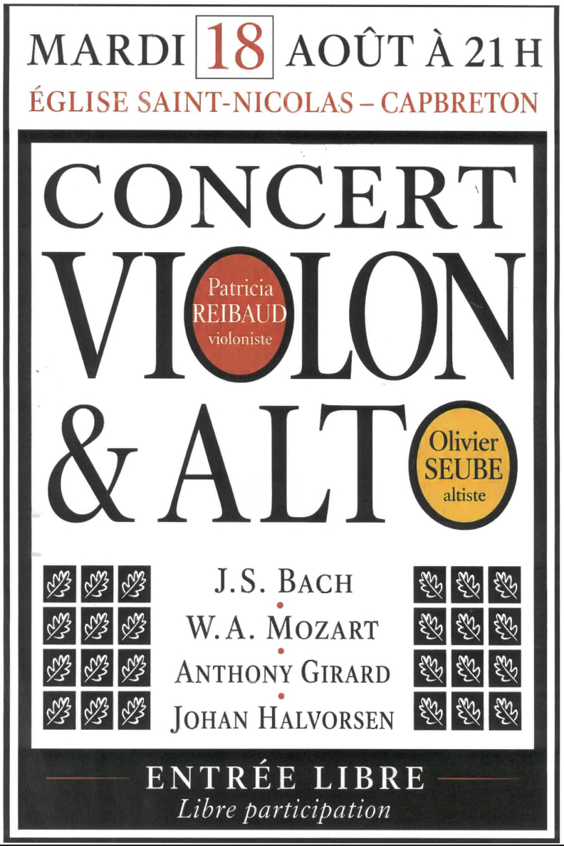 Concert Violon & Alto