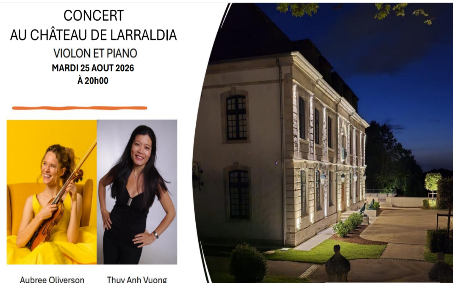Concert au château : violon et piano