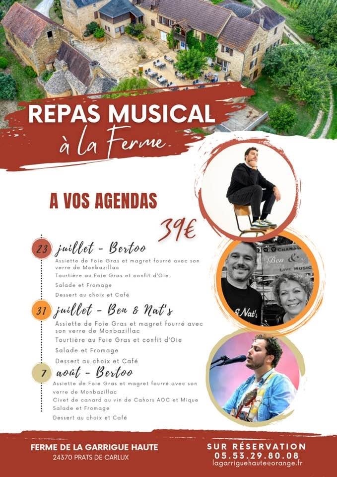 REPAS MUSICAL à LA FERME