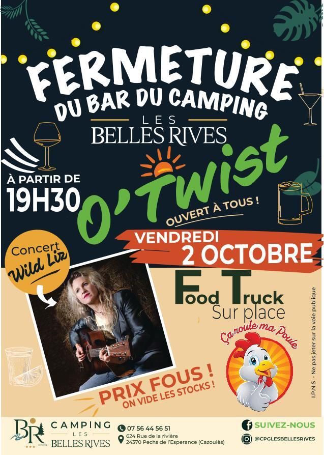 Soirée de fermeture du bar O’Twist – Camping Les Belles Rives