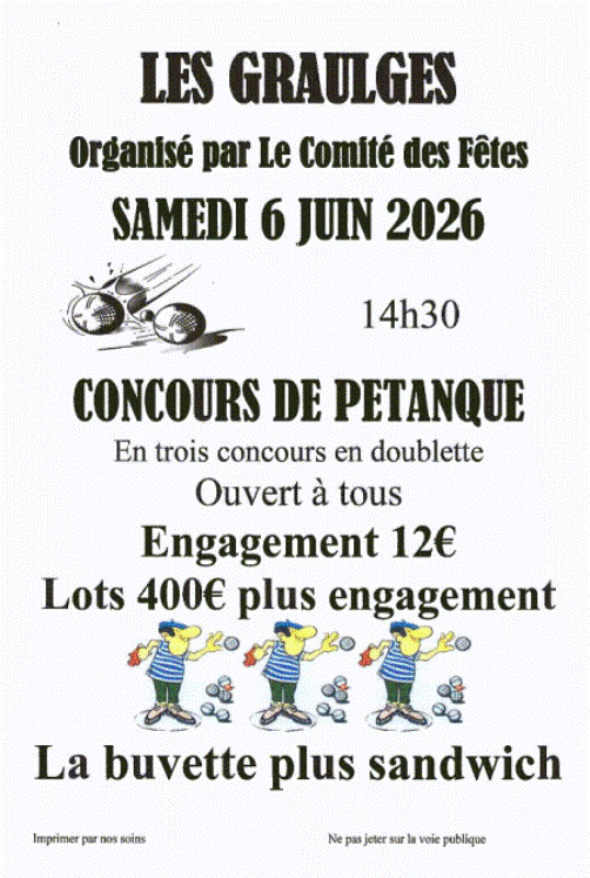 Concours de pétanque