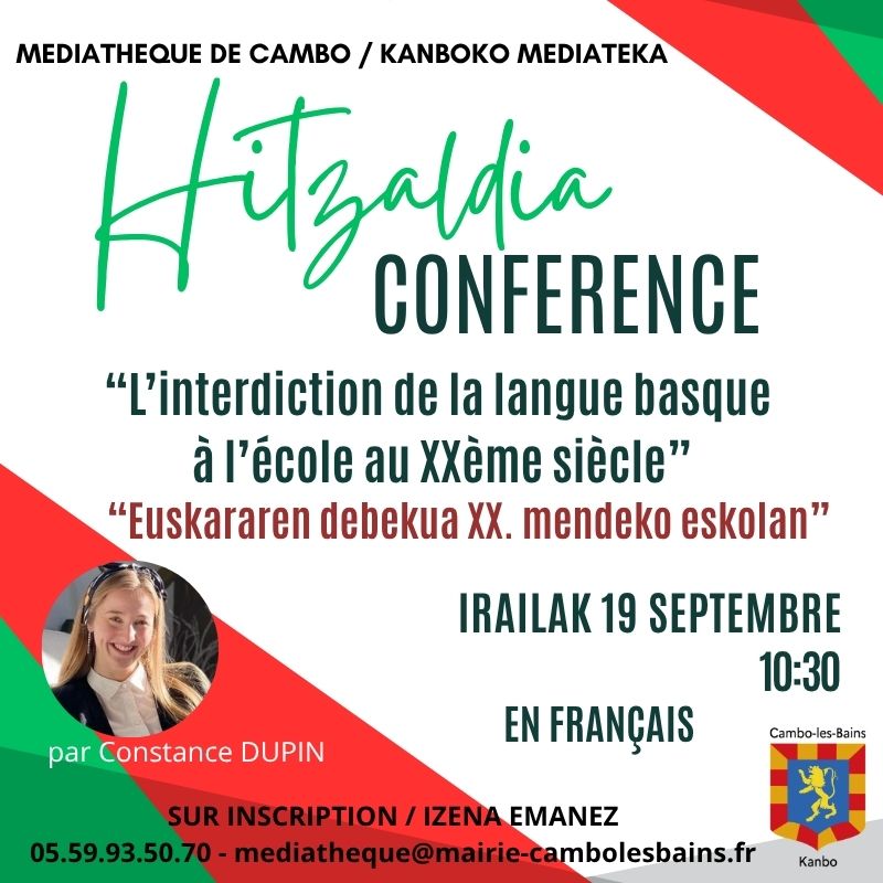 Conférence "L'interdiction de la langue basque ...