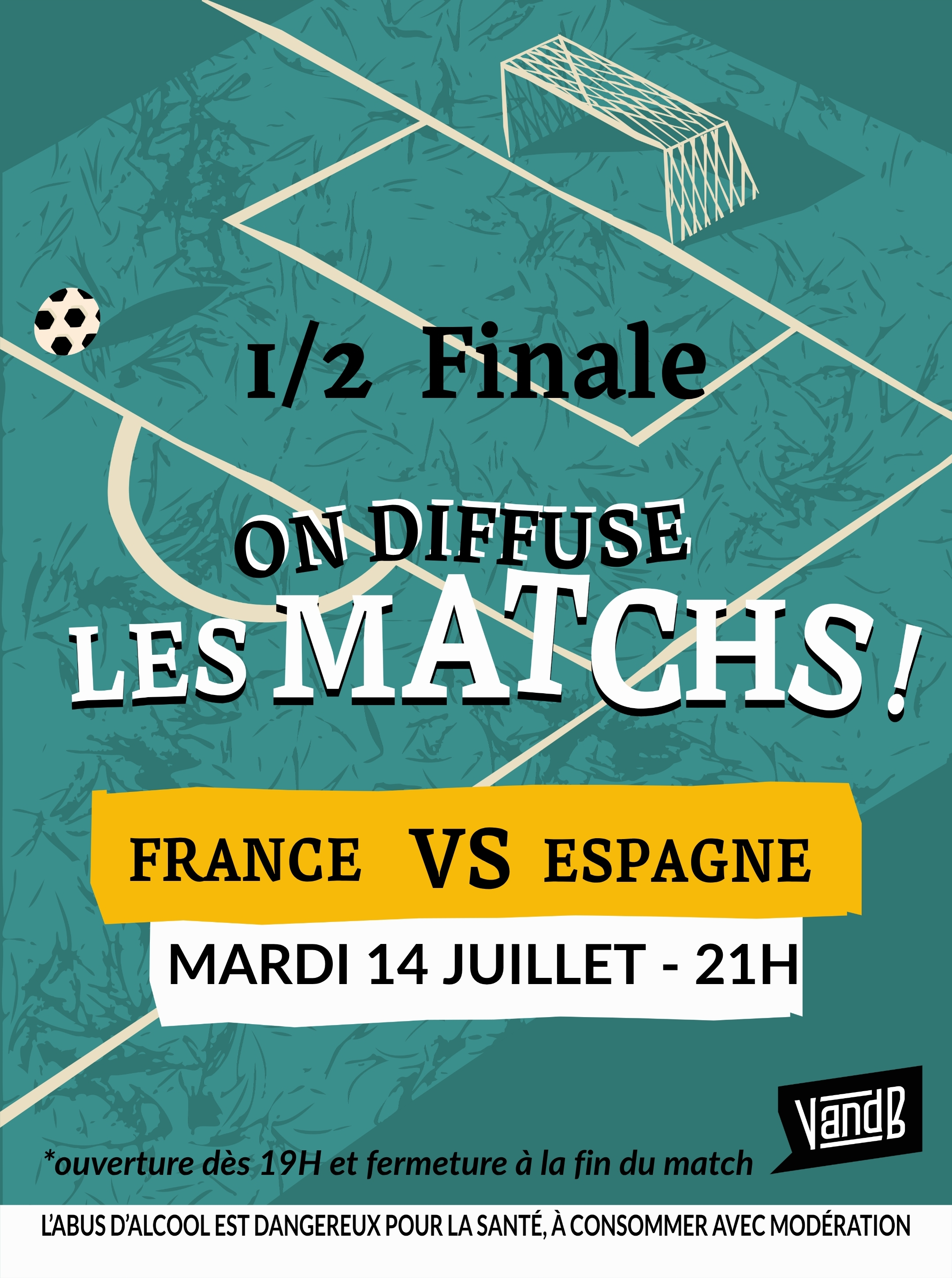 Diffusion France VS Espagne 1/2 Finale Coupe D ...