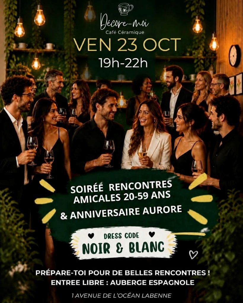 Soirée Rencontres amicales 20-59 ans & Anniversaire Aurore
