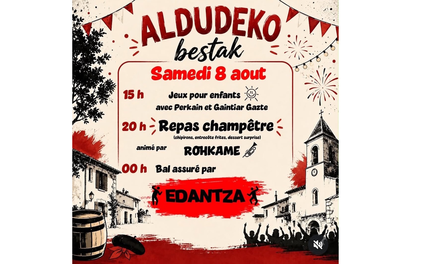 Fêtes de village : jeux pour enfants, repas ch ...