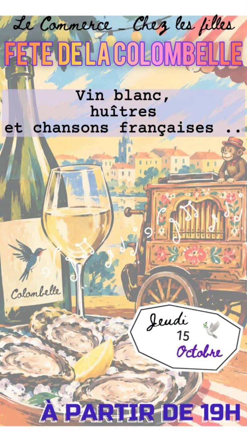 Fête de la Colombelle au Café Le Commerce Chez les Filles
