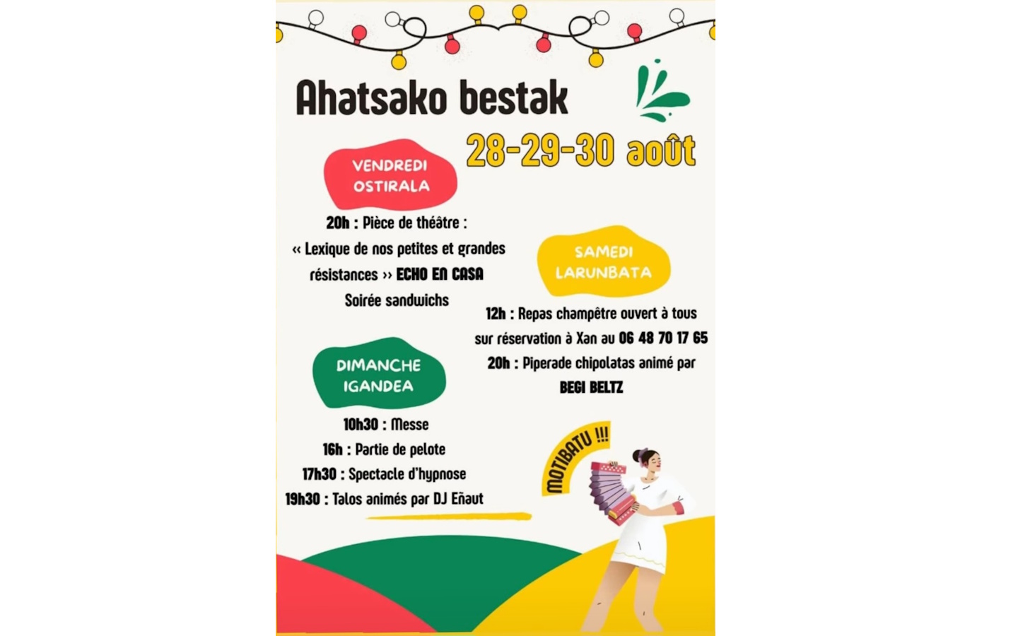 Fêtes de village : messe, pelote, spectacle d' ...