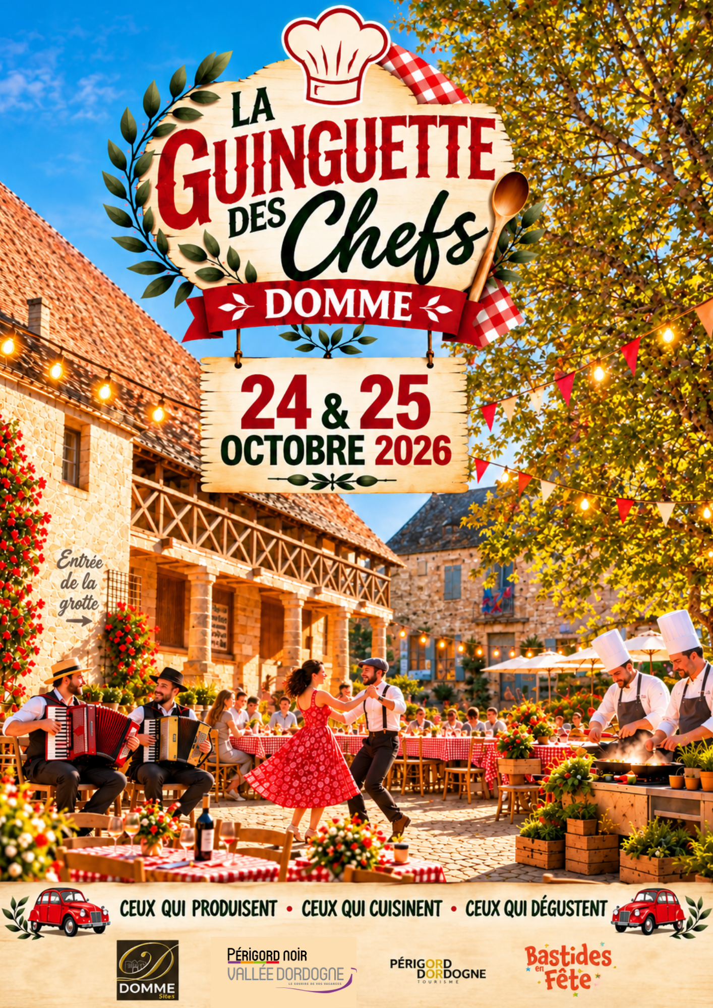 Bastide en fête : la guinguette des chefs à Domme