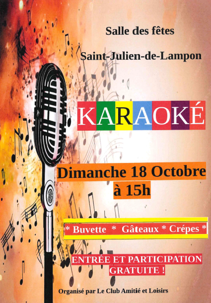 Karaoké à Saint-Julien-de-Lampon