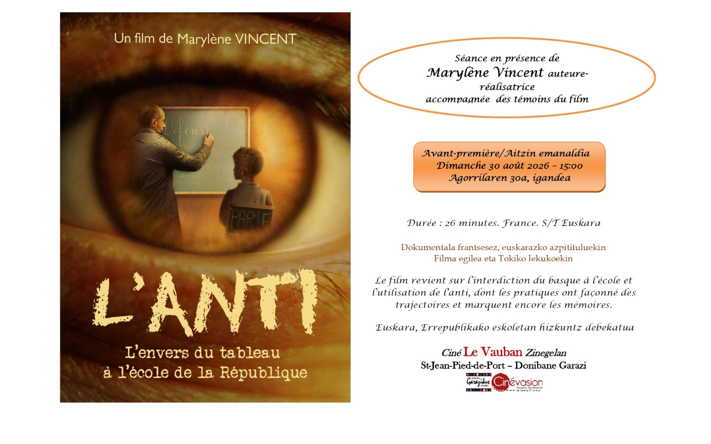 Ciné-rencontre "L'anti" avec l'auteure-réalisa ...