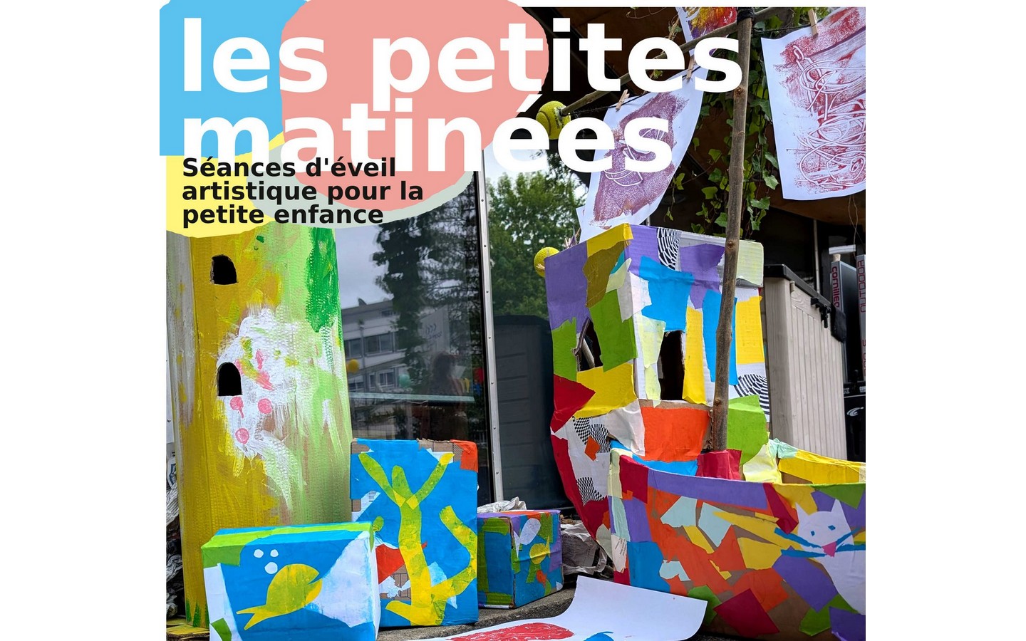 Les petites matinées: peintures masquées sur tissus