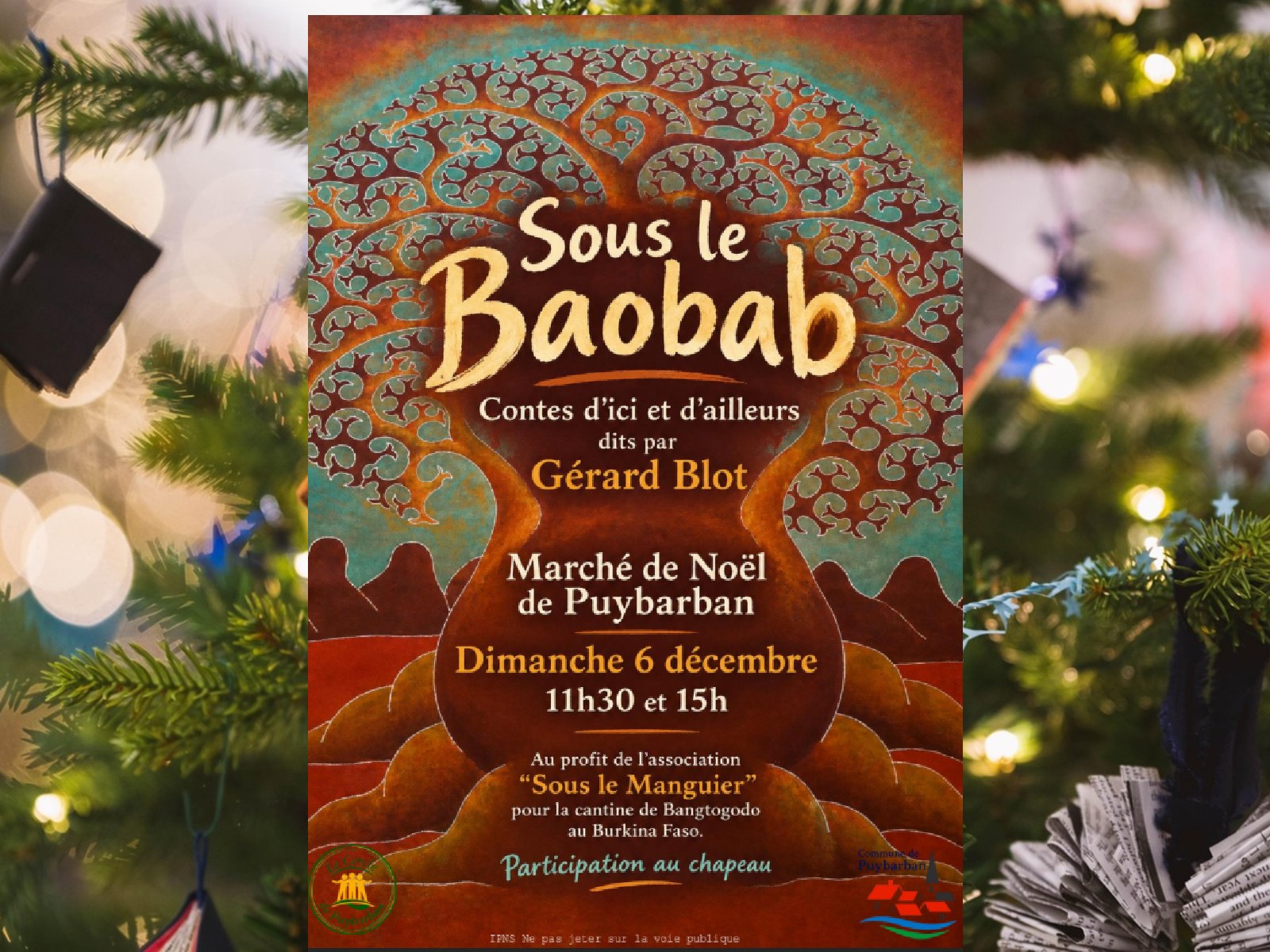 Marché de noël sous le baobab