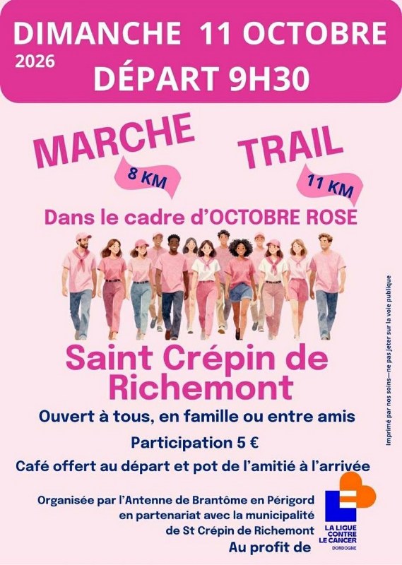 Marche et trail Octobre rose