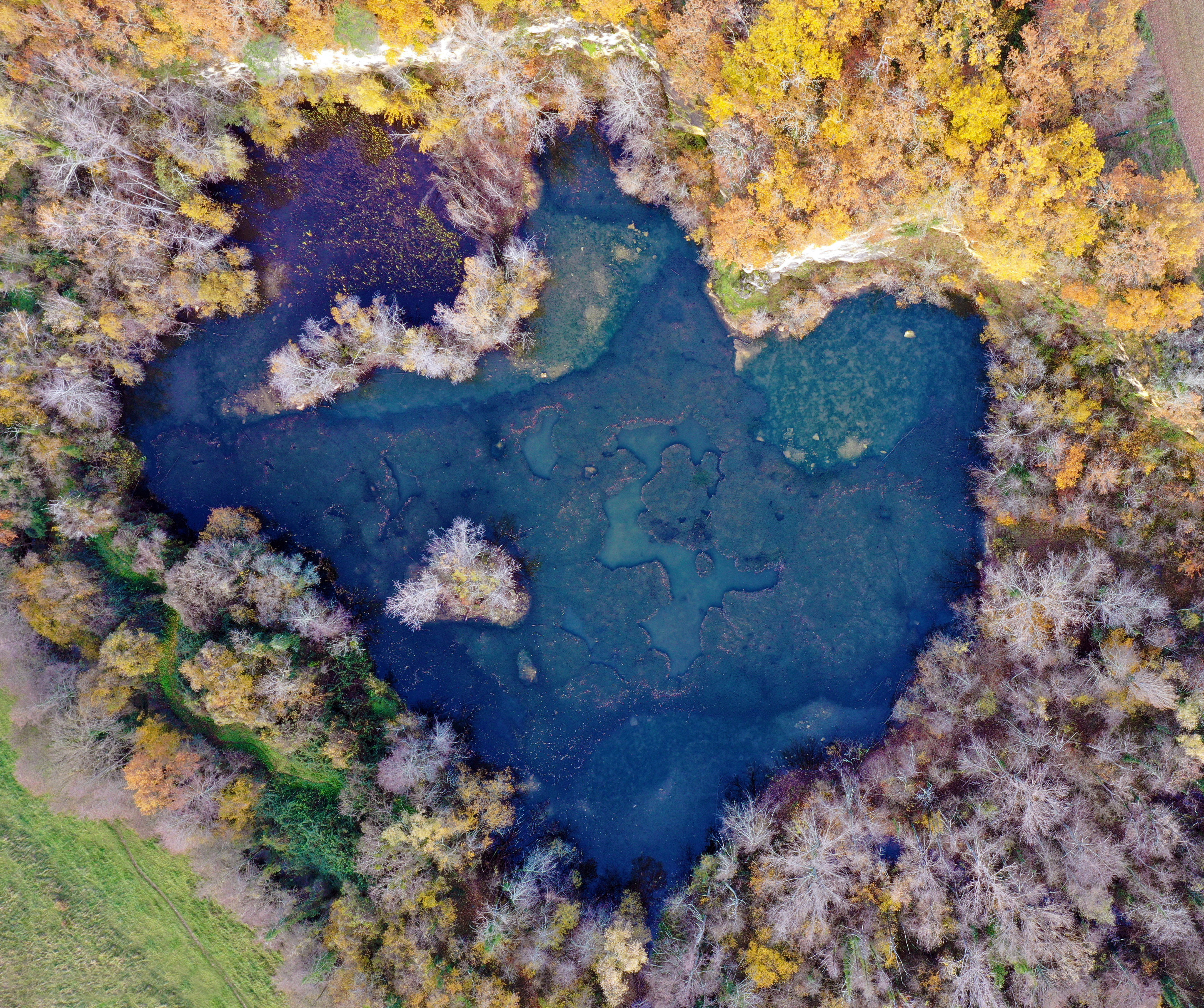 la carrière vue de drone