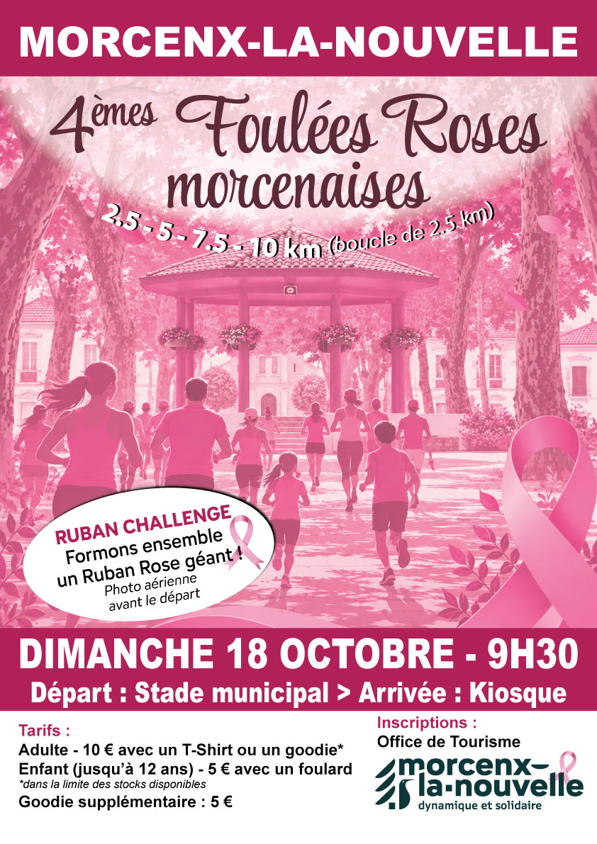 4èmes Foulées Roses Morcenaises  - Inscription ouverte