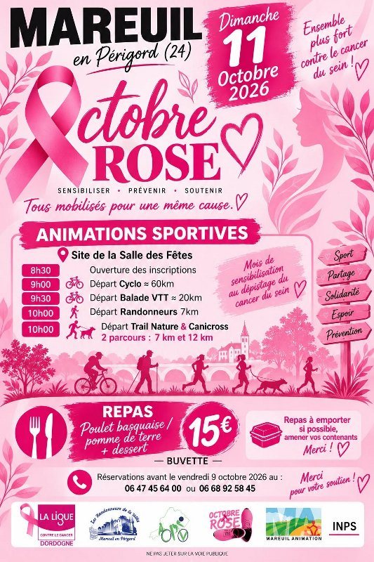Octobre rose à Mareuil en Périgord