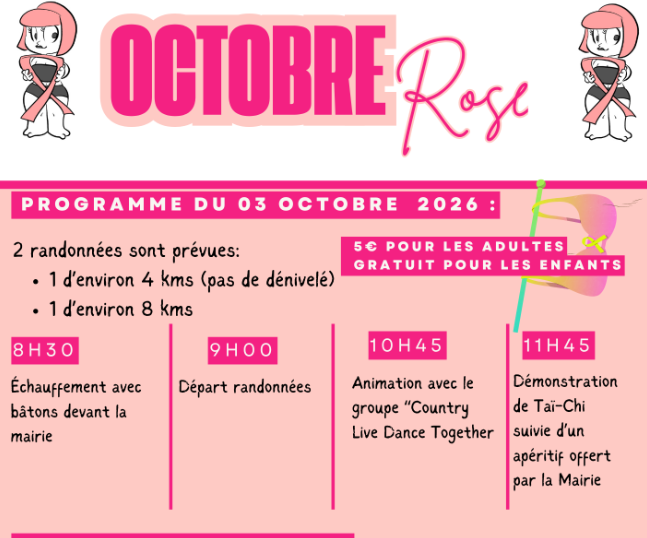 Octobre Rose à Saint-Julien-de-Lampon