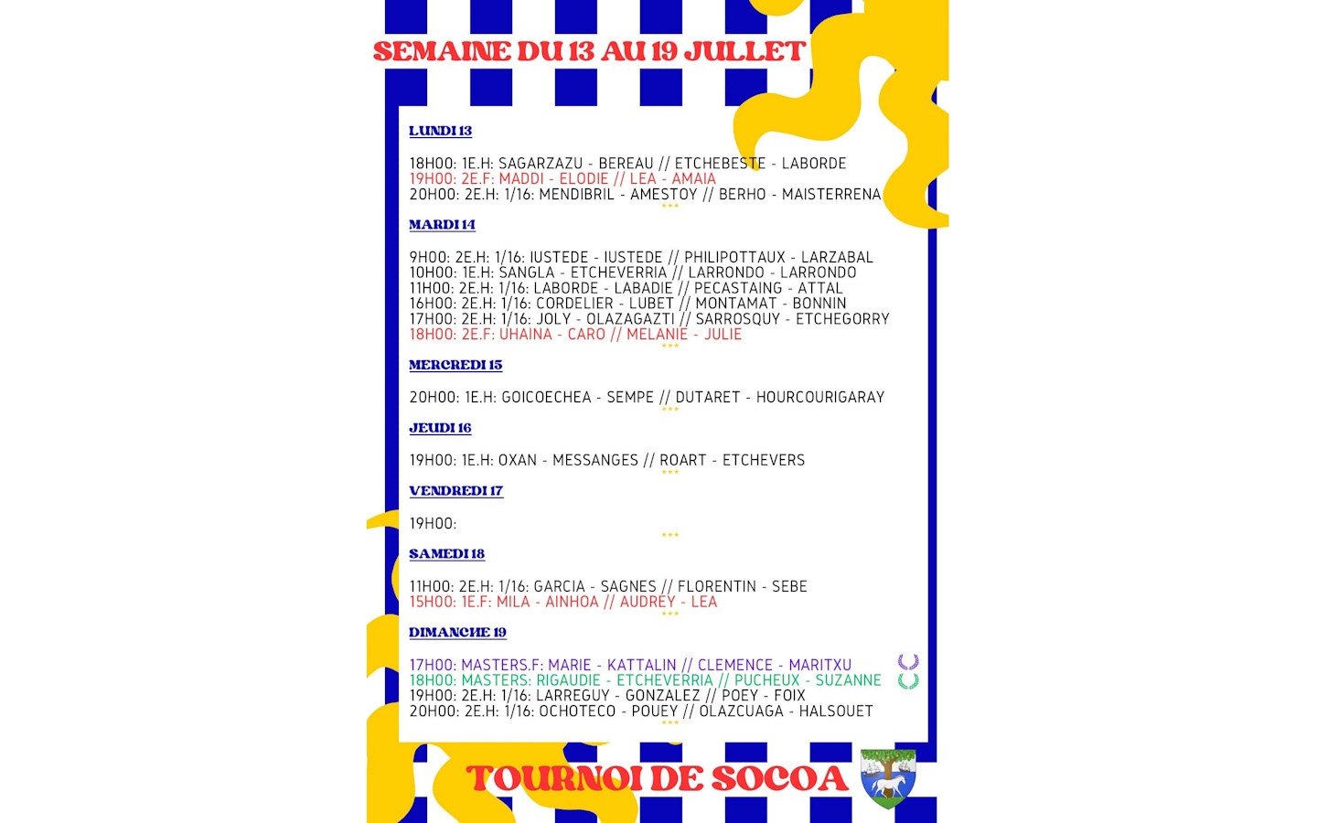 Tournoi de pala, Socoa.
