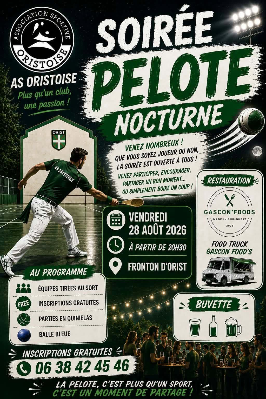 Soirée pelote nocturne