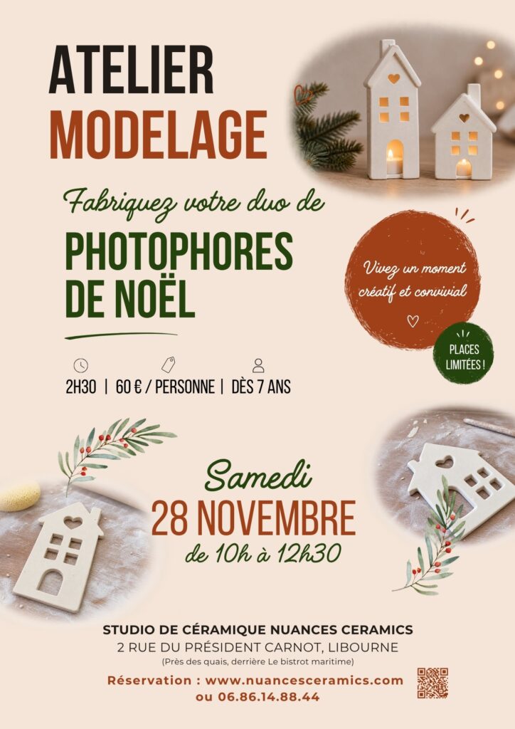 Atelier modelage - Fabriquer son photophore de Noël