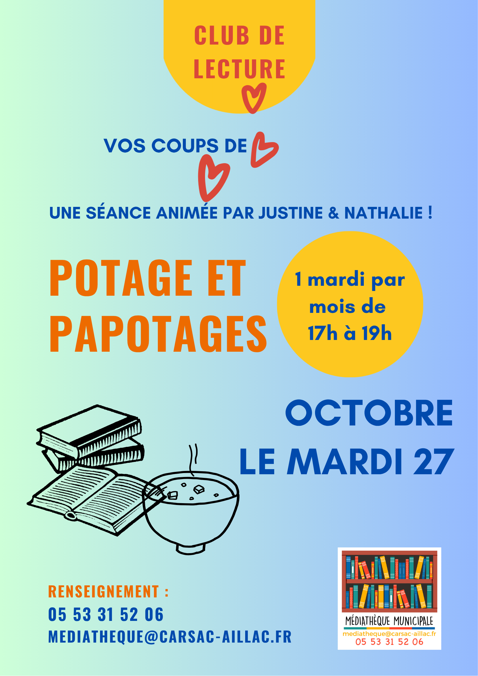 Club de lecture « Potages et... Papotages... » 