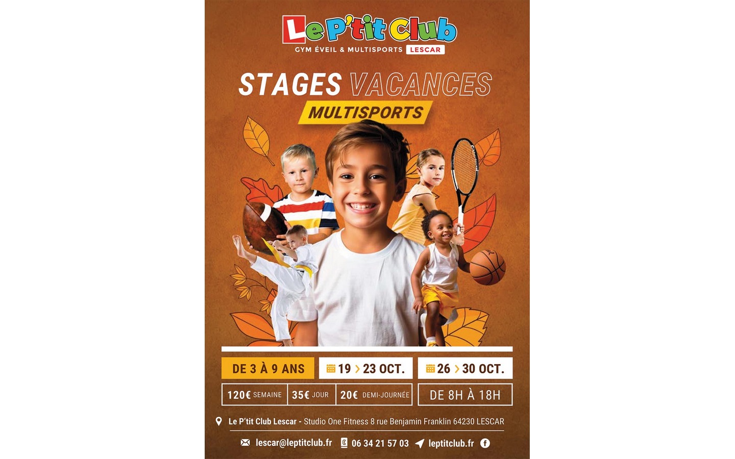 Stages multisports enfants "Le P'tit Club"