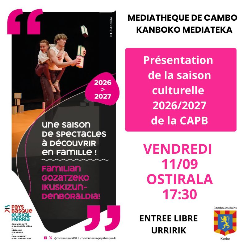 Présentation de la saison culturelle 2026/2027 ...