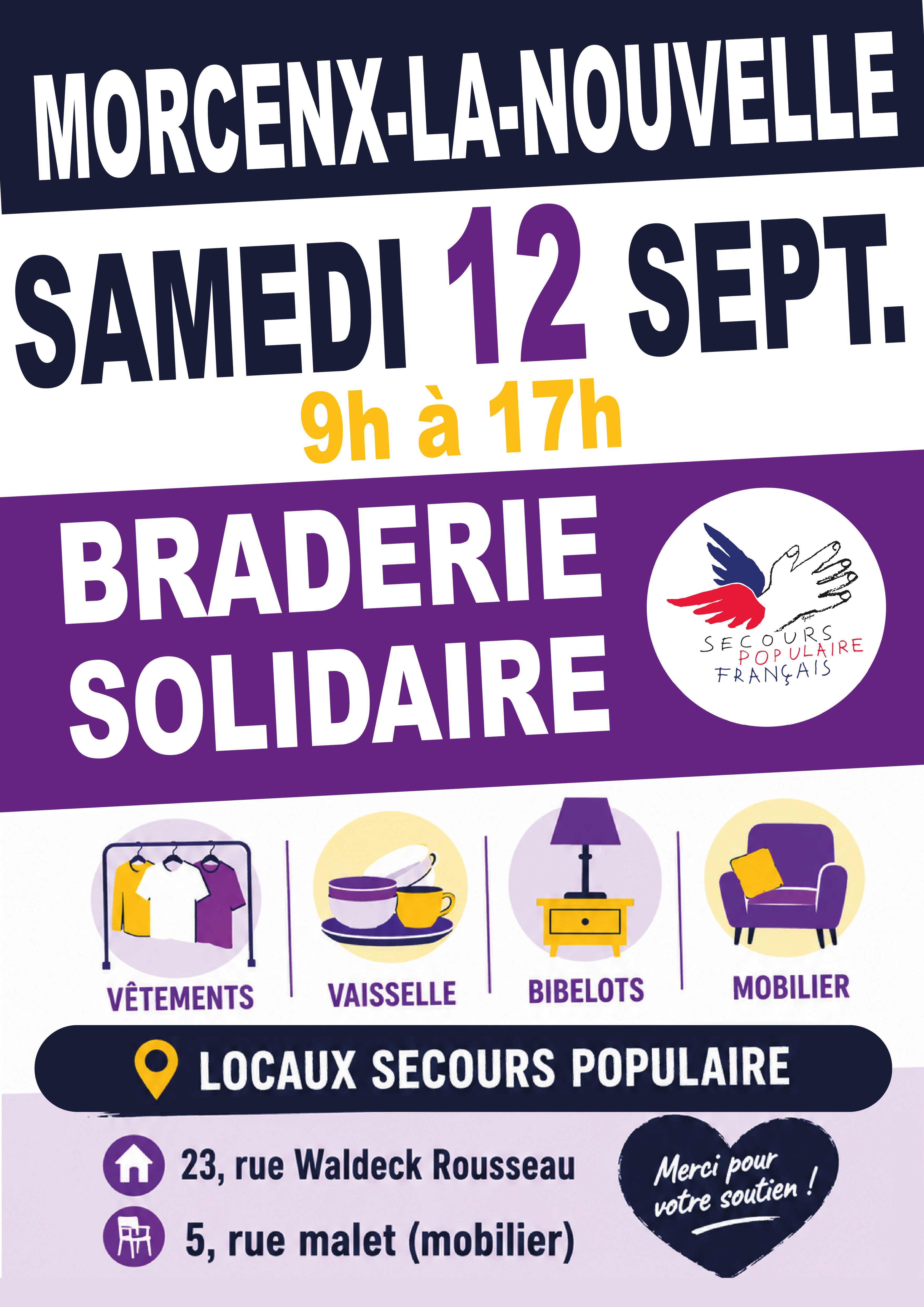 Braderie Solidaire par le Secours Populaire