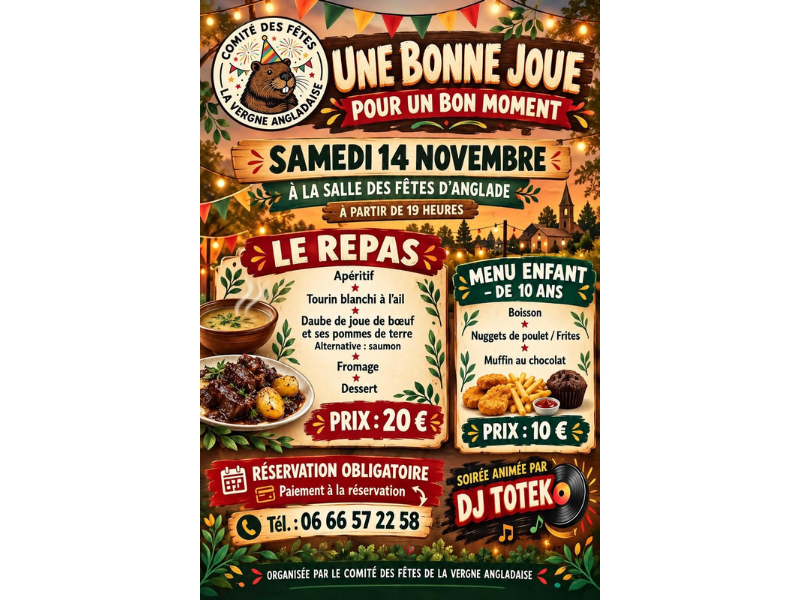 Soirée une bonne joue pour un bon moment