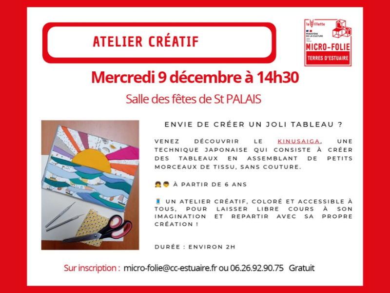 Atelier créatif "Kinusaiga" avec la Micro folie