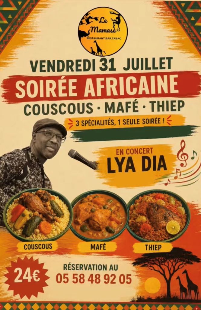 Soirée africaine avec concert