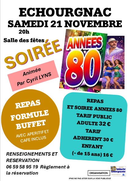 Show dansant et repas buffet