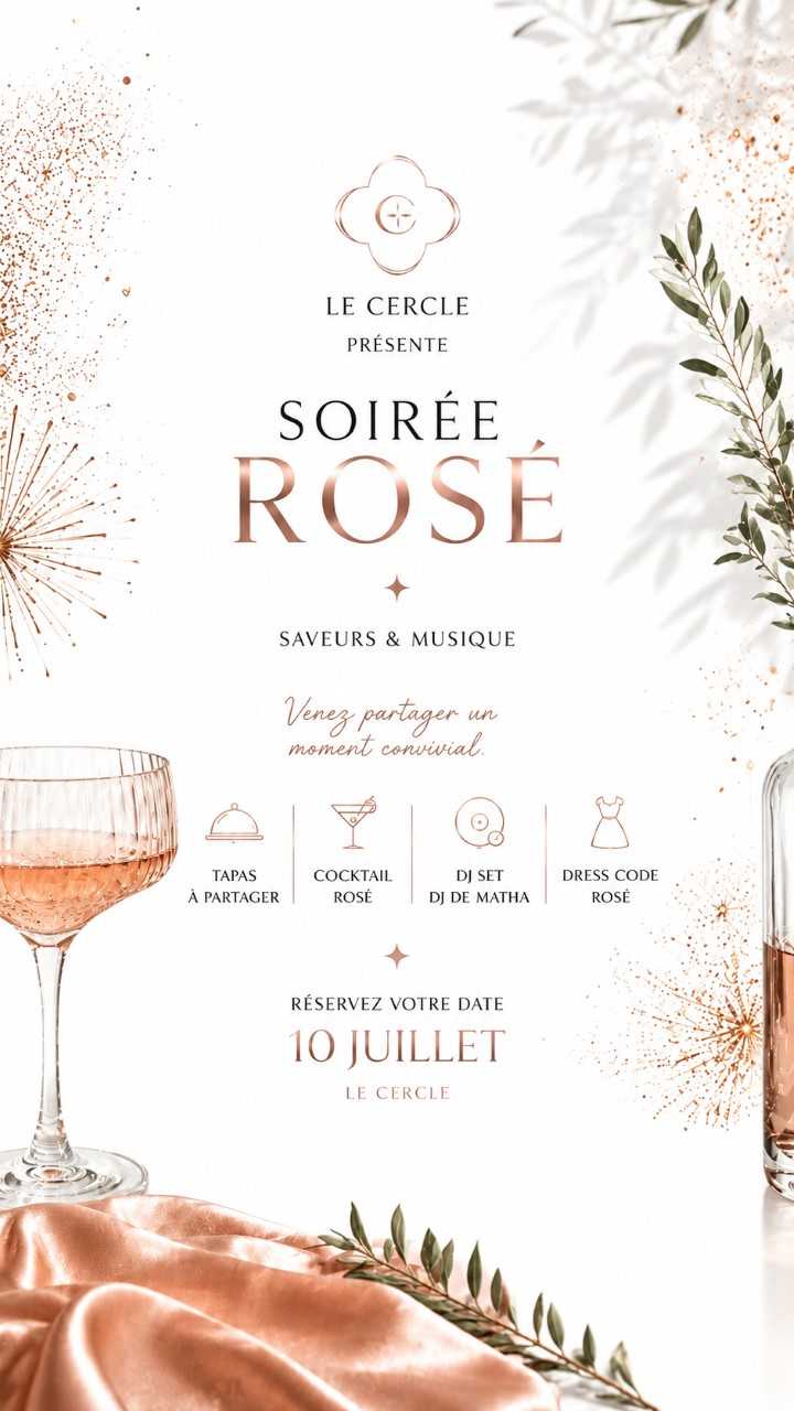 Soirée rosé au Cercle
