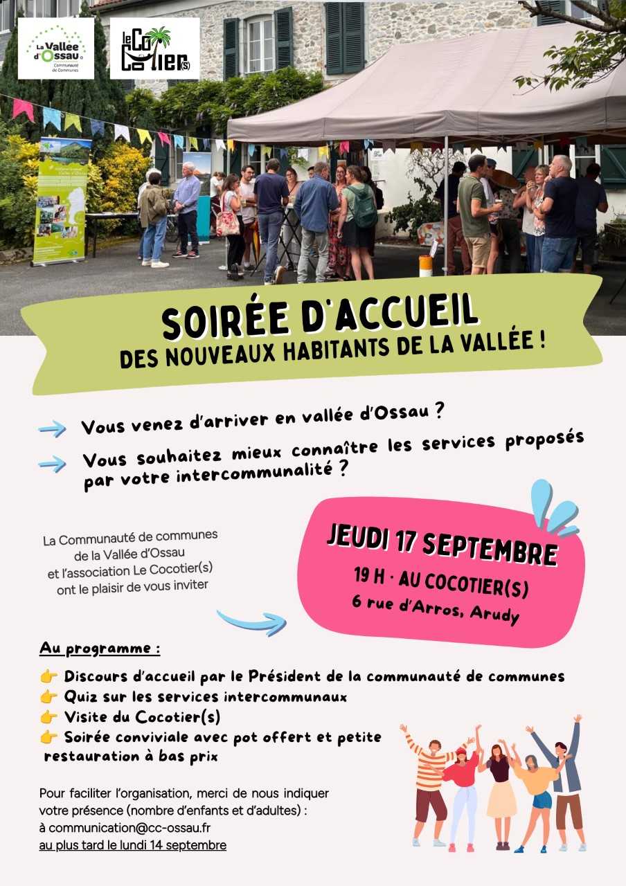 Soirée d'accueil des nouveaux habitants de la Vallée d'Ossau